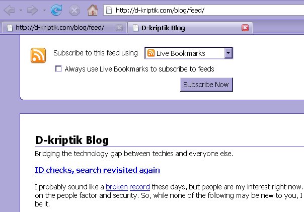 Screenshot of fixed feed in Firefox 2