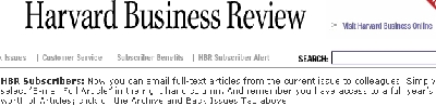 HBR Landing Page Excerpt From 19-09-2005 at 11:08 PM EST